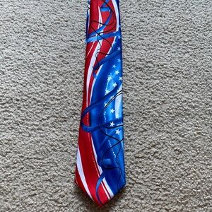 J. Garcia Red and Blue Artistic Tie